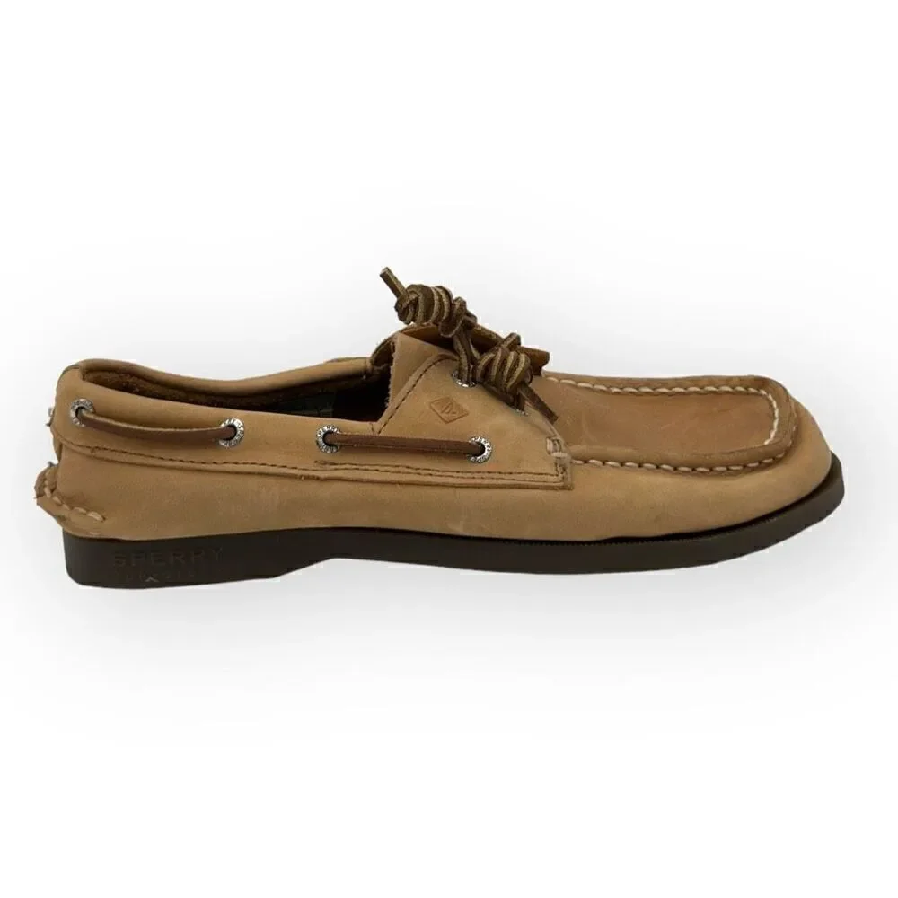 NWOT Sperry Casual Shoes Brown Boys 4 leather classic